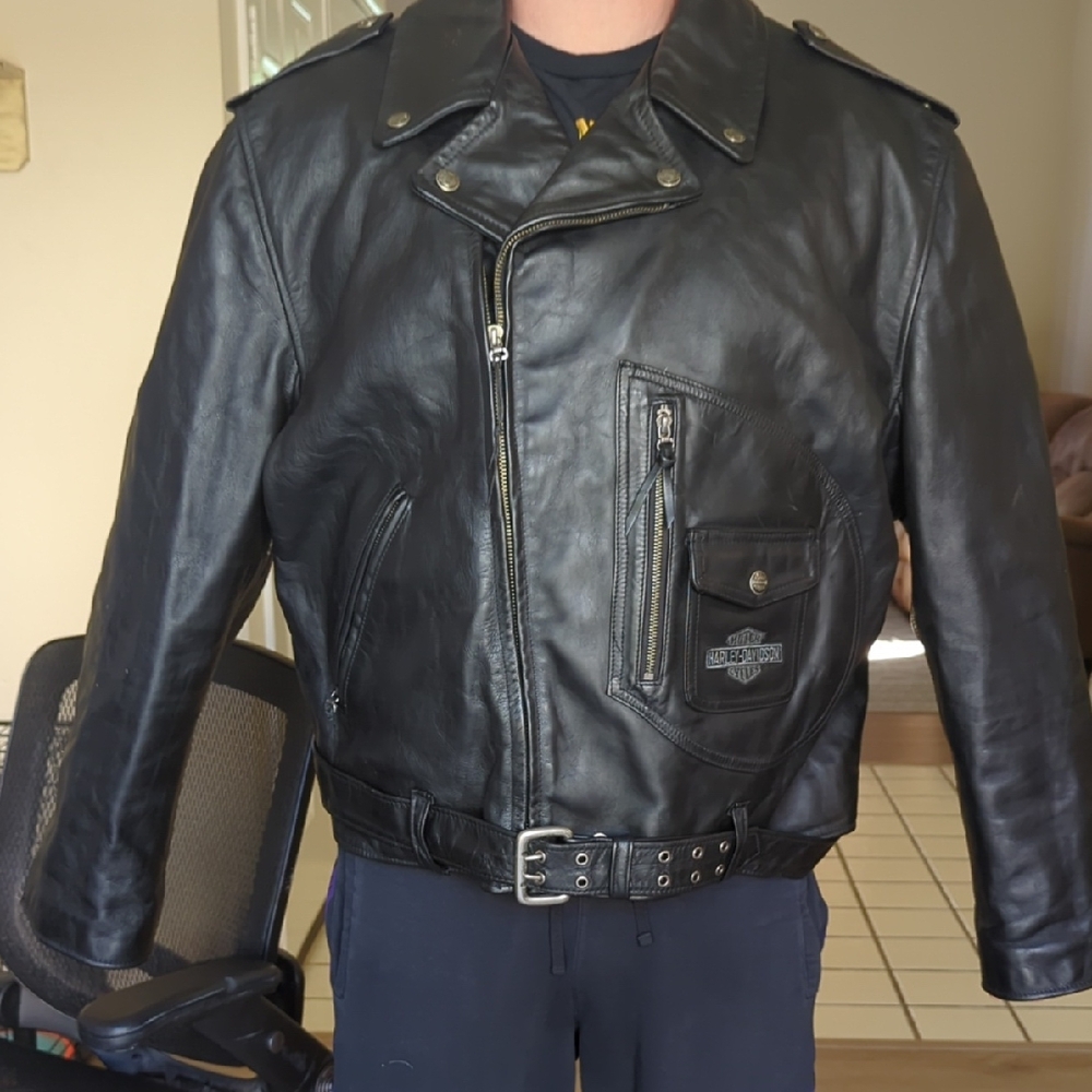 Harley-Davidson Black Leather Motorcycle Jacket